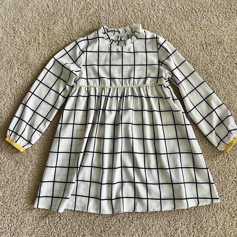 SHEIN black and white holiday winter dress 10-12
